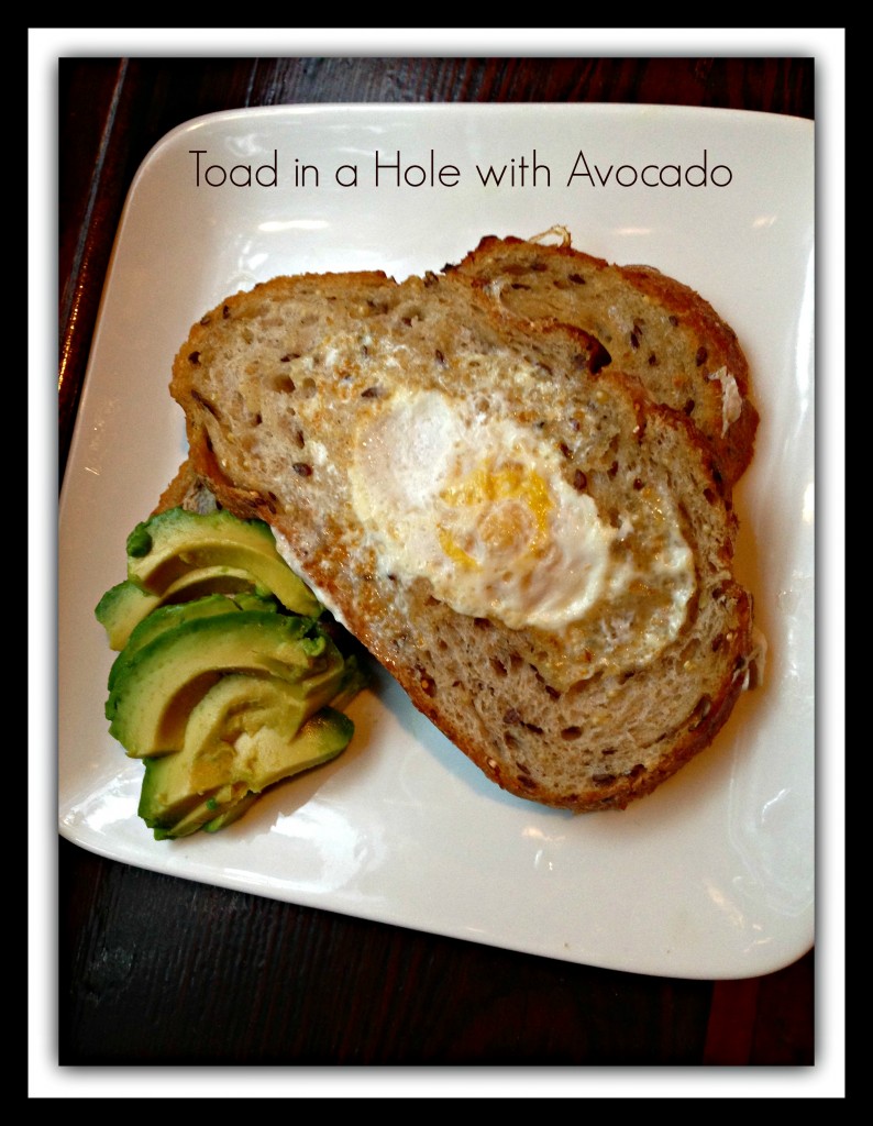 toad in a hold with avocado