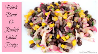 Black Bean and Radish Salad Recipe- Gluten Free, Diary free, Vegan