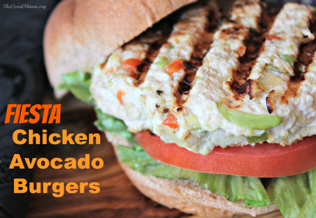 Fiesta Chicken Avocado Burgers- Easy to make, Healthy, and SO tasty!