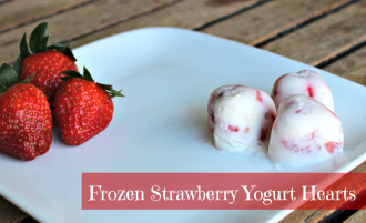 Frozen Strawberry Yogurt Hearts- Perfect for Valentine's Day!