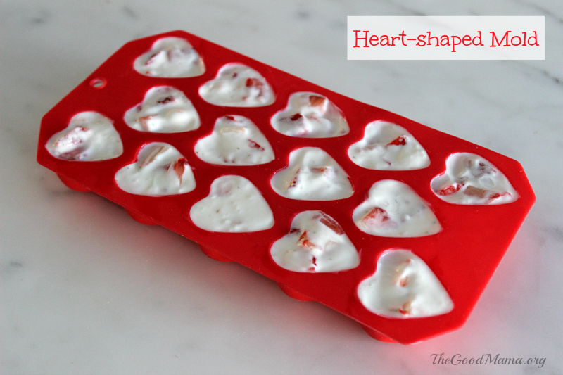 Frozen Strawberry Yogurt Hearts- Perfect for Valentine's day
