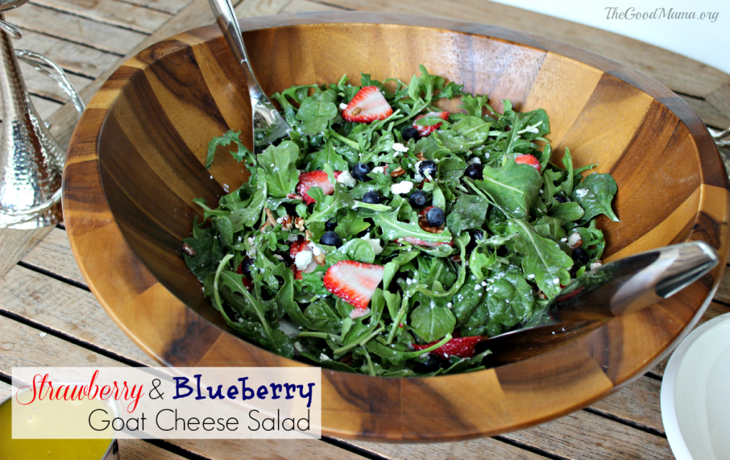 Strawberry & Blueberry Goat Cheese salad recipe