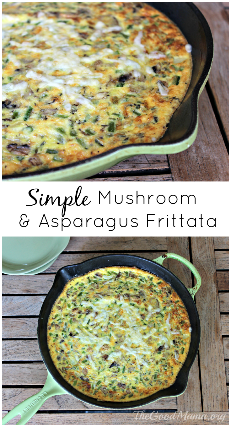 Simple Mushroom & Asparagus Frittata Recipe