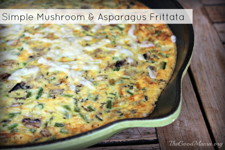 Simple Mushroom & Asparagus Frittata Recipe