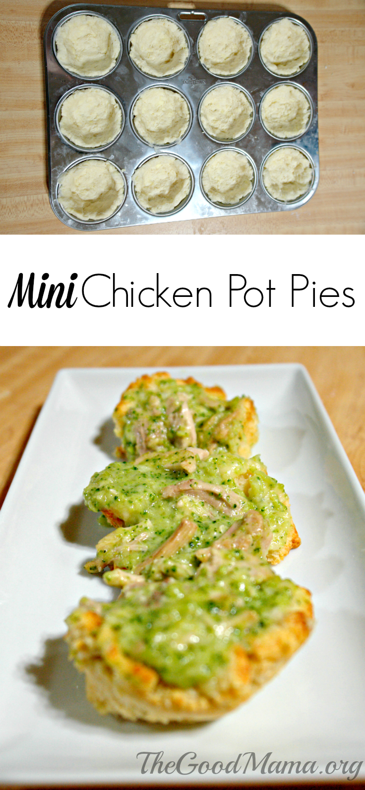 Mini Chicken Pot Pie Recipe- The perfect appetizer for a fall or winter party!