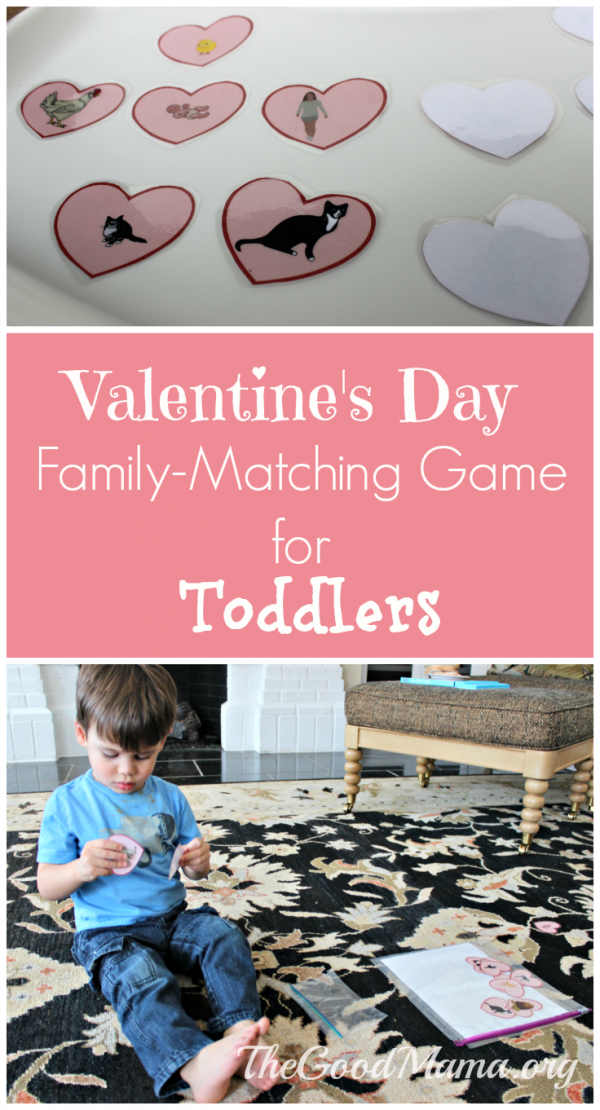 Valentine's Day FamilyMatching Game for Toddlers The Good Mama