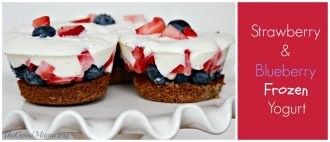 Strawberry & Blueberry frozen yogurt recipe