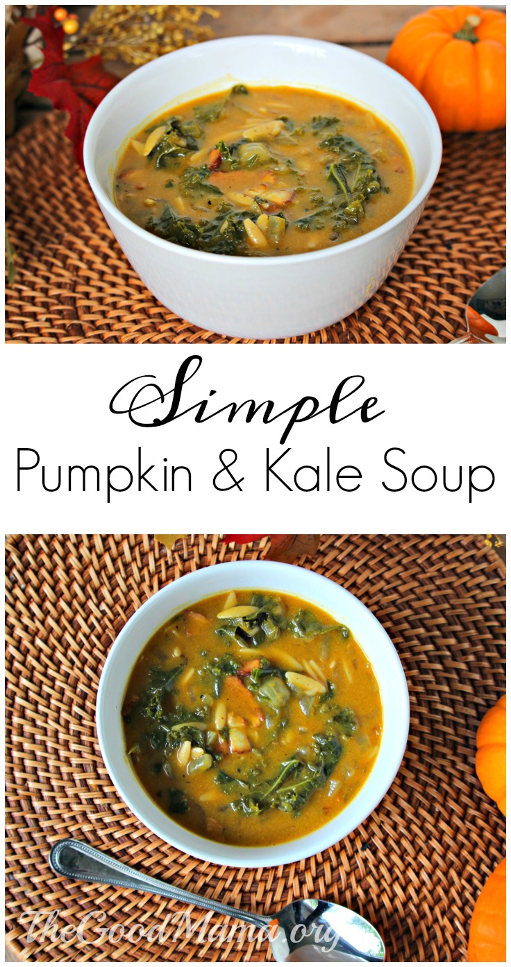 Simple Pumpkin & Kale Soup Recipe