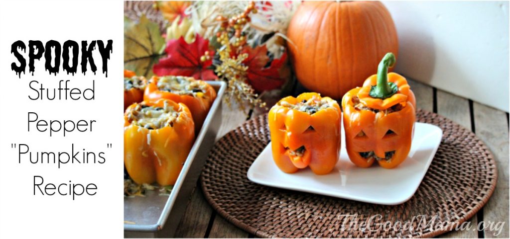Spooky Stuffed Peppers Pumpkins Recipe