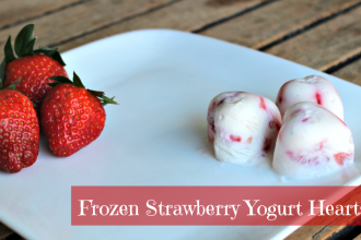 Frozen Strawberry Yogurt Hearts- Perfect for Valentine's Day!