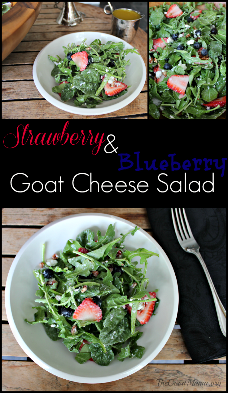 Strawberry & Blueberry Goat Cheese Salad Recipe - The Good ...