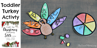 Toddler Turkey Activity- Color Match Game PLUS Giveaway!!