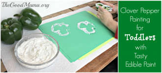 Clover Pepper Painting for Toddlers with Tasty Edible Paint