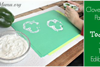 Clover Pepper Painting for Toddlers with Tasty Edible Paint