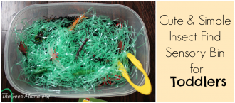 Cute & Simple Insect Find Sensory Bin for Toddlers