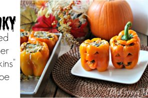 Spooky Stuffed Pepper “Pumpkins” Recipe